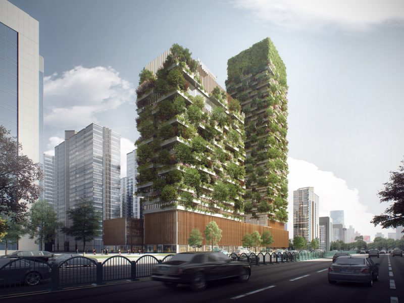 Nanjing Vertical Forest, el bosque vertical de Stefano Boeri Architetti China