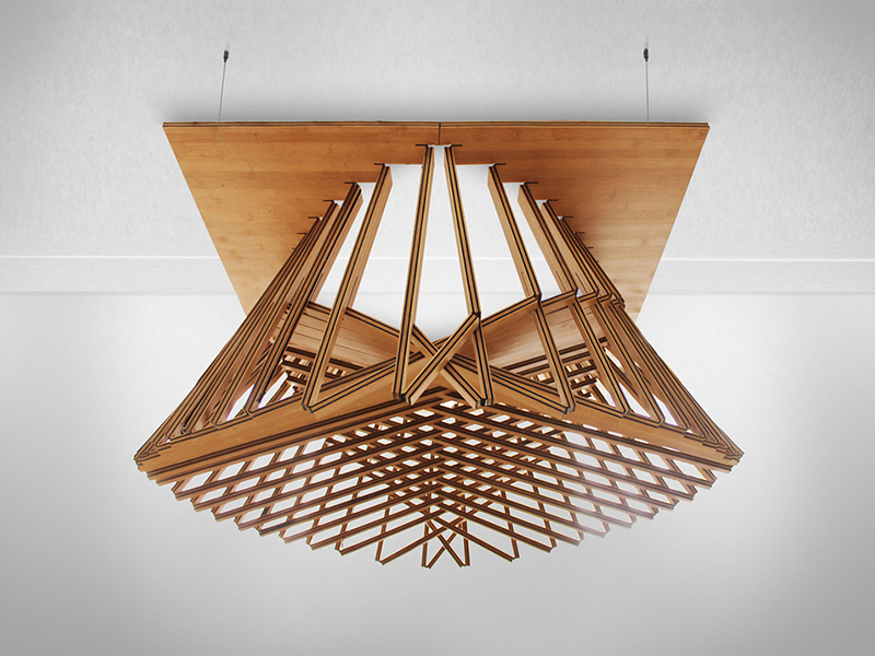 Rising Light Fixture, lámpara plegable de Robert van Embricqs