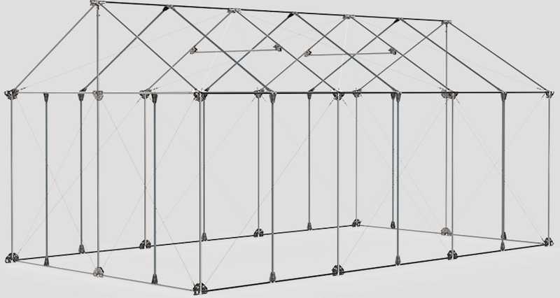 Una estructura ligera pero estable, fácilmente montable y desmontable