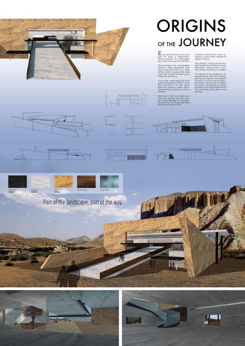 Ganadores del Cosentino Design Challenge 11. Categoría Arquitectura: ‘Origins of the journey’, Jorge Martinezuno (Escuela Arte de Zaragoza)