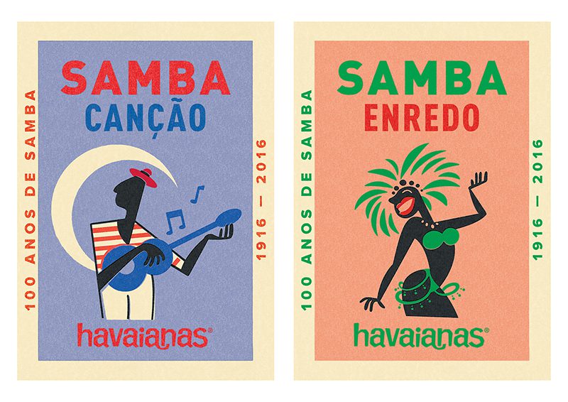 Gráfica y packaging: Johann Vernizzi y Havaianas homenajean la samba brasileña