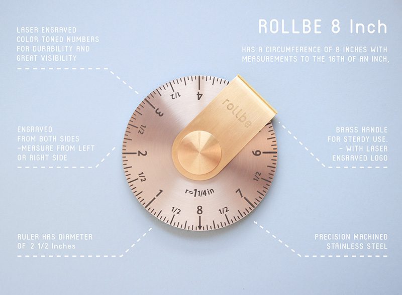 Rollbe, herramienta de medición compacta diseñada por The Work of Mind