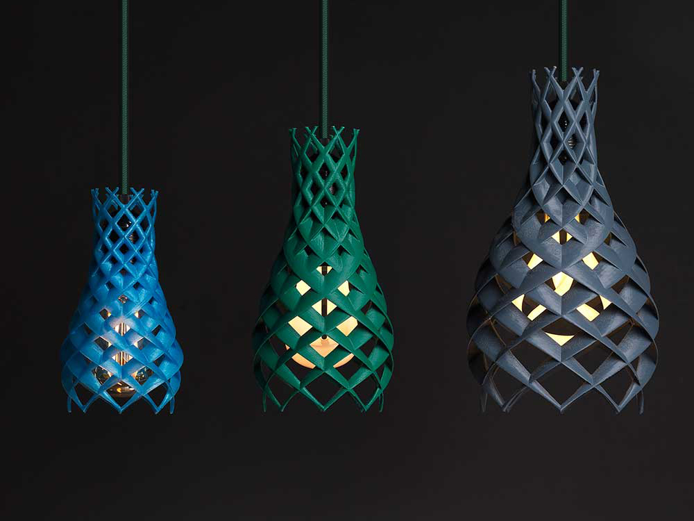 Ruche, impresión 3D en la colección de luminarias de Plumen