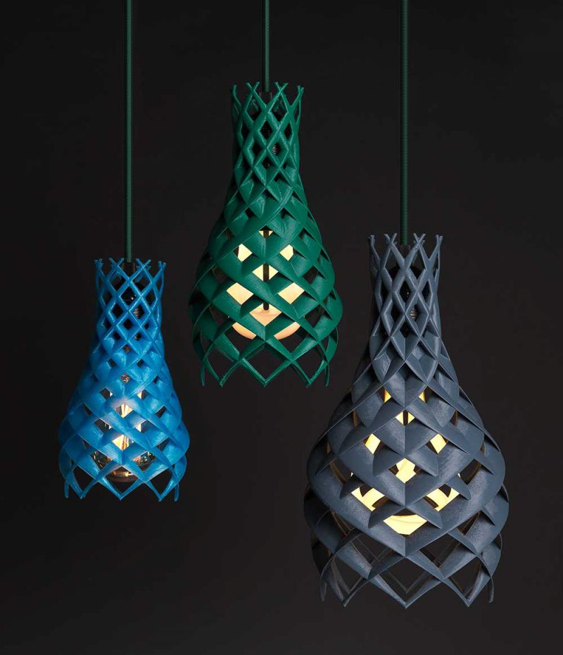 Ruche, impresión 3D en la colección de luminarias de Plumen y Hook Phanthasuporn