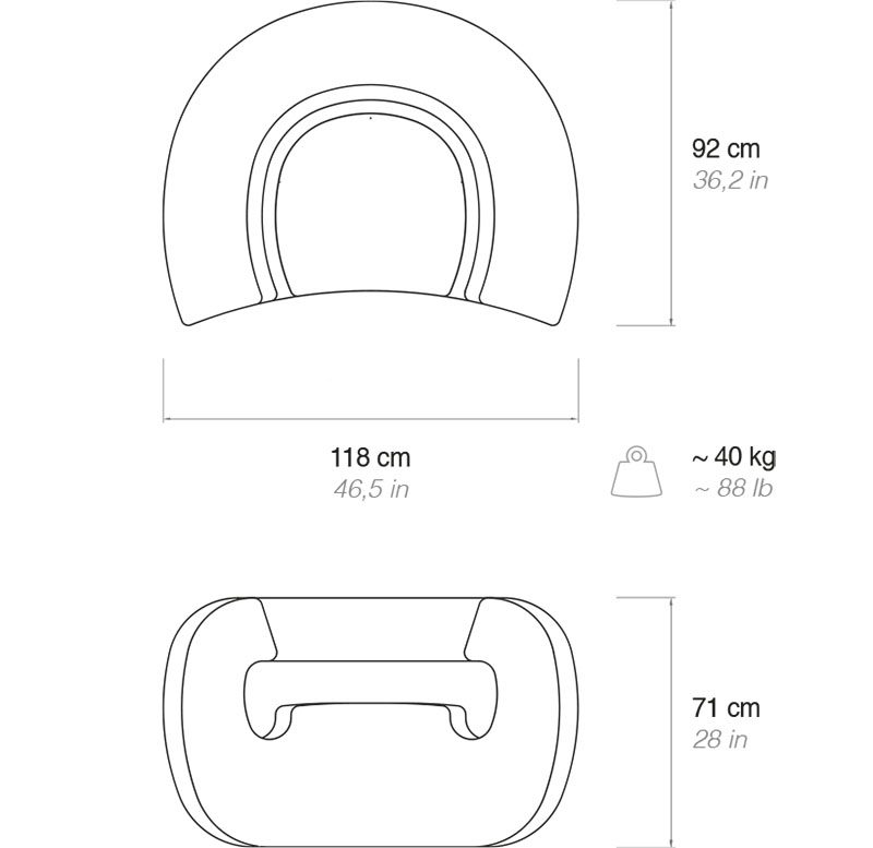 Roxanne, el sillón ergonómico de Michael Young para Gufram