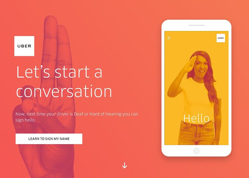 Uber lanza una web para aprender lenguaje de señas