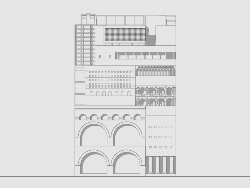 35 iconos de la arquitectura en un modelo tridimensional, de Fumio Matsumoto