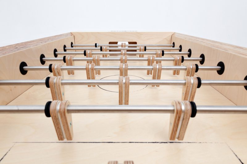 Plywood Foosball 2.0, Slava Balbek, 2017 © Volodymyr Khylynskyi