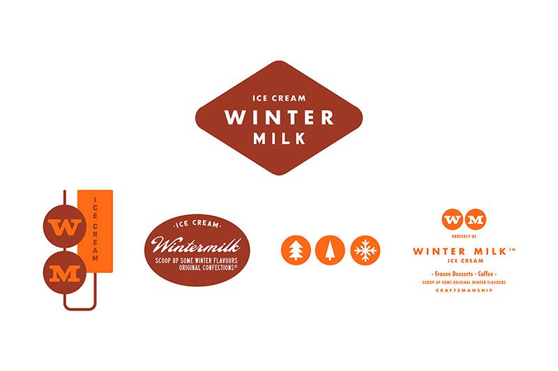 Anagrama diseña la identidad de marca de la heladería Winter Milk