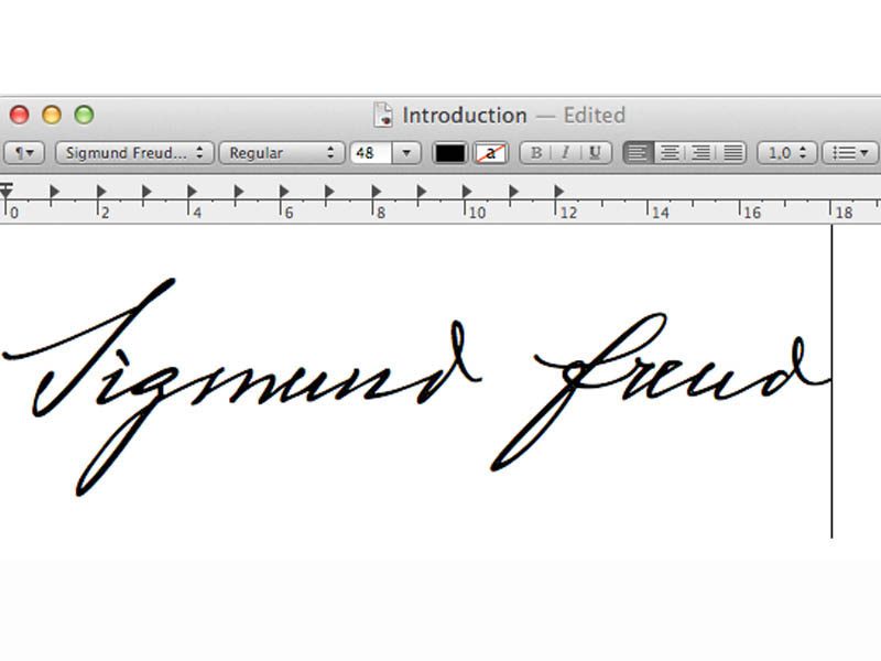Tipografía vívida de Sigmund Freud, diseñada por Harald Geisler