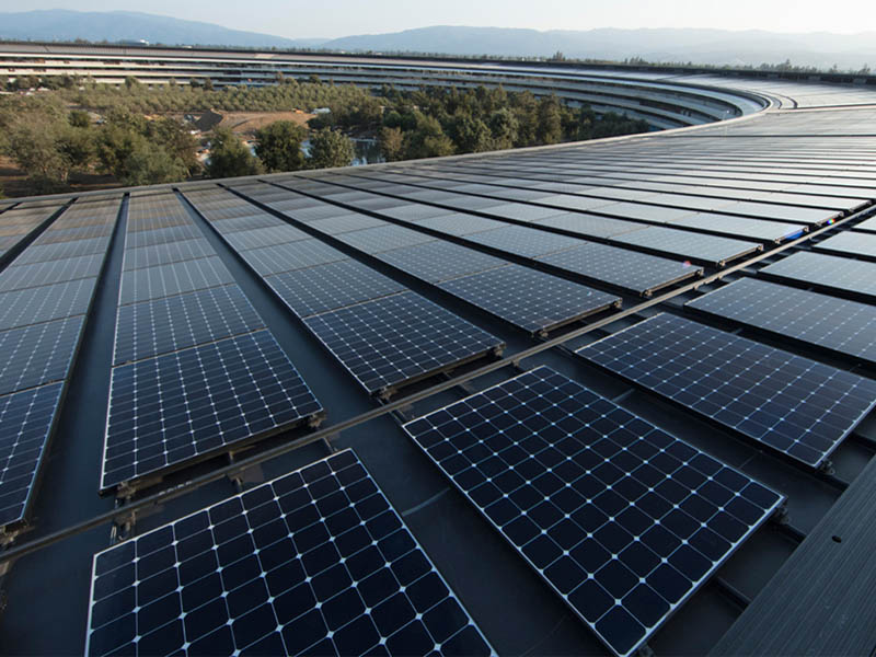 Apple utiliza 100% energía renovable para su funcionamiento global