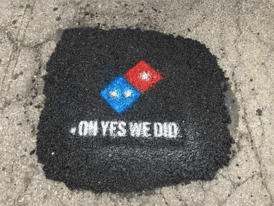 Paving for pizza, la campaña de Domino’s para acabar con los baches