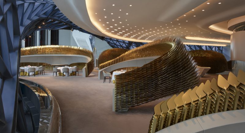 Morpheus Hotel de Zaha Hadid Architects en Macao, China. Fotografía: Virgile Simon Bertrand