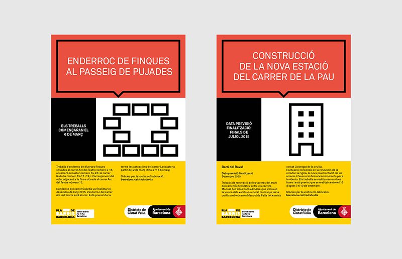 Familia diseña el nuevo sistema de señalización de obras de Barcelona