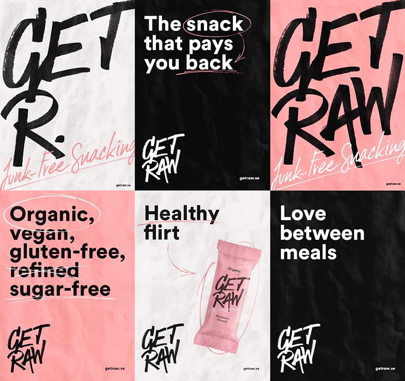 Get Raw renueva el gusto por lo saludable, en el rebranding realizado por Snask