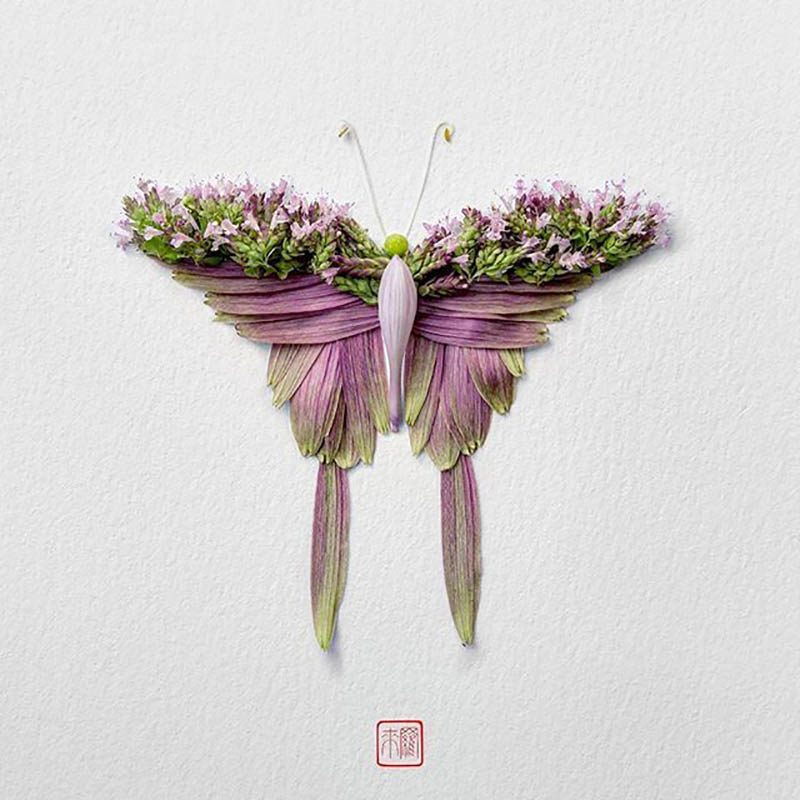 Natura Insects, los insectos florales de Raku Inoue