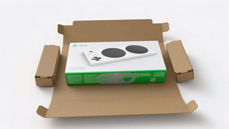 El packaging inclusivo de la Xbox Adaptative Controller. Microsoft apuesta fuerte
