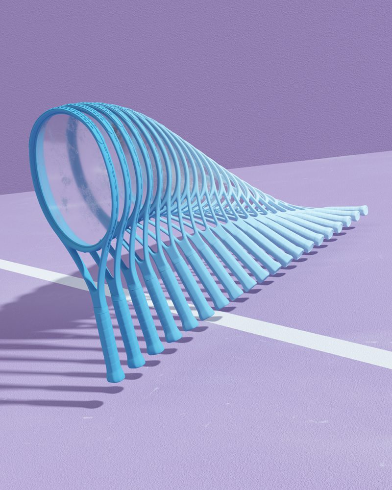 Tennis, ilustración 3D de Molistudio. Un juego sin reglas