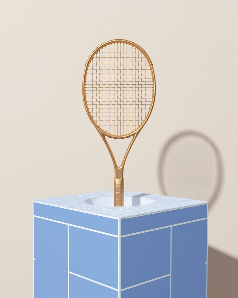 Tennis, ilustración 3D de Molistudio. Un juego sin reglas