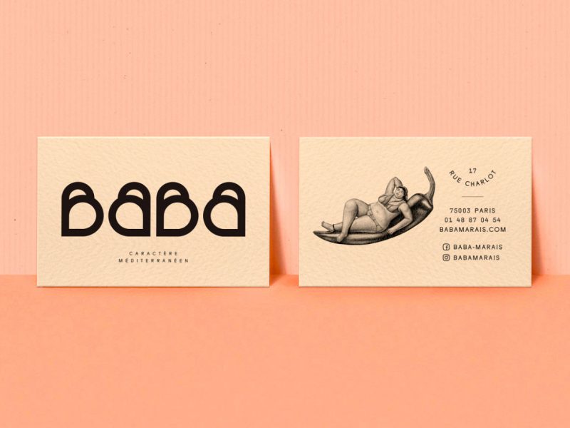 Baba, identidad gráfica de Violaine & Jérémy. Tipografía e ilustración