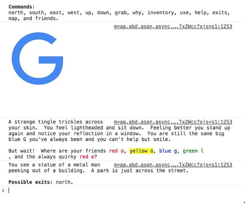 Text adventure, el juego en texto que Google esconde en su buscador