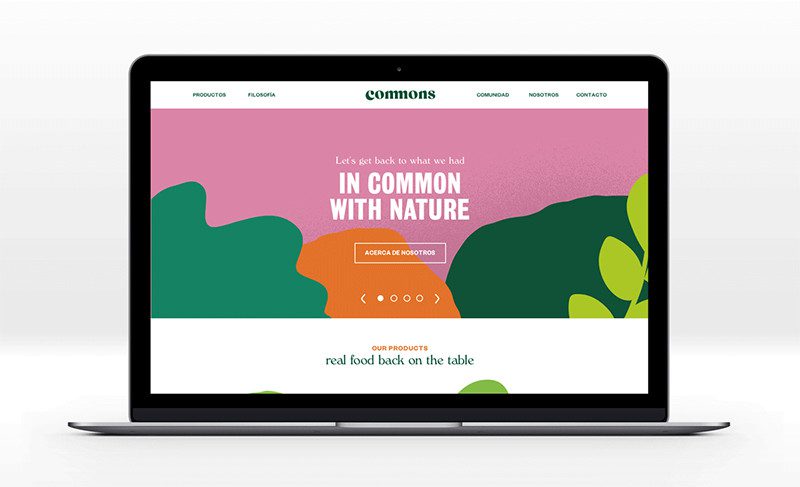 La naturaleza inspira la identidad de marca de Commons, creada por Firmalt