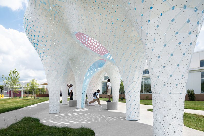 Pillars of Dreams, un pabellón en forma de nube de Marc Fornes/THEVERYMANY © Naaro