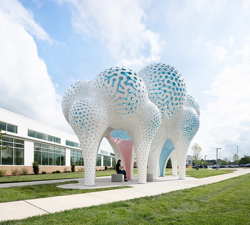 Pillars of Dreams, un pabellón en forma de nube de Marc Fornes/THEVERYMANY © Naaro