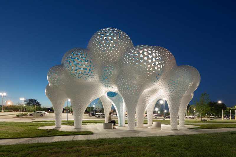 Pillars of Dreams, un pabellón en forma de nube de Marc Fornes/THEVERYMANY © Naaro