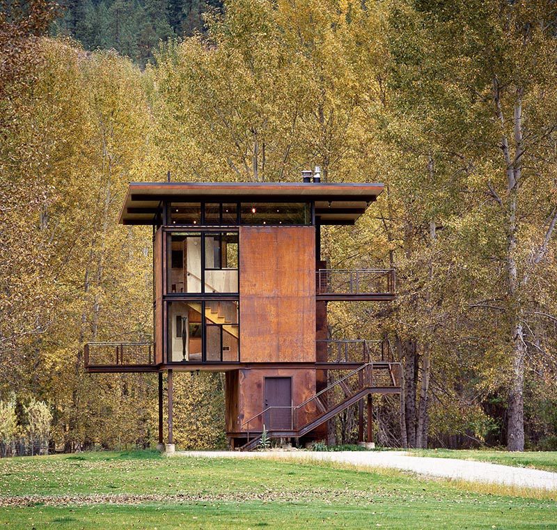 Refugio Delta, la vivienda vertical y compacta de Tom Kundig