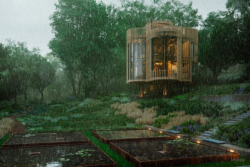 Proyecto de visualización de Tree House Constantia. Un trabajo de Leskea