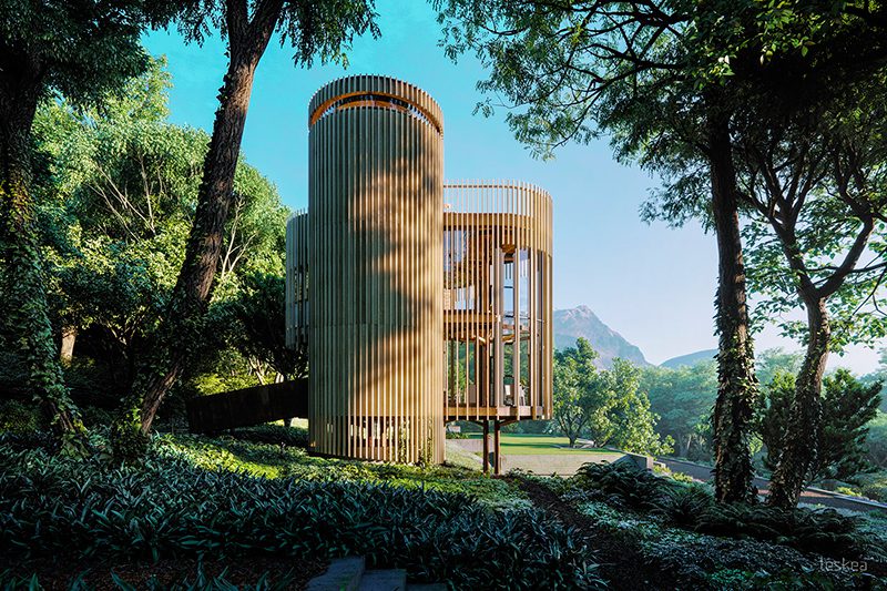 Proyecto de visualización de Tree House Constantia. Un trabajo de Leskea