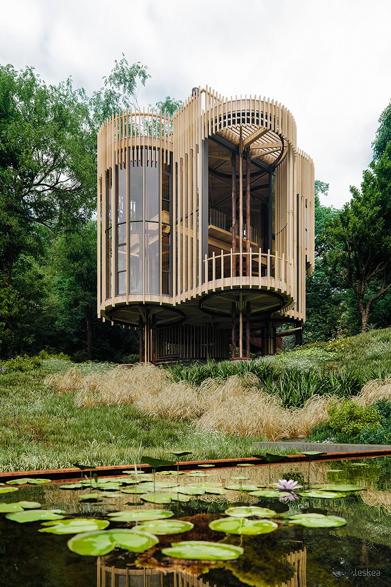 Proyecto de visualización de Tree House Constantia. Un trabajo de Leskea