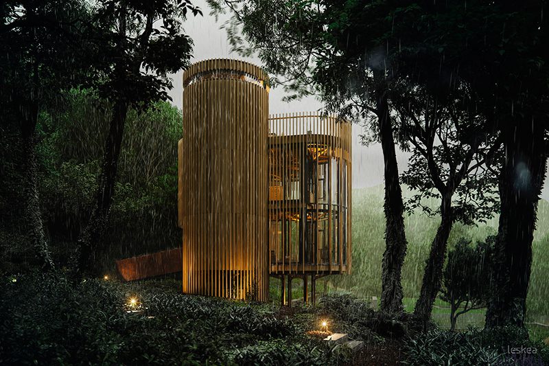 Proyecto de visualización de Tree House Constantia. Un trabajo de Leskea