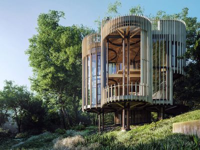 Proyecto de visualización de Tree House Constantia. Un trabajo de Leskea