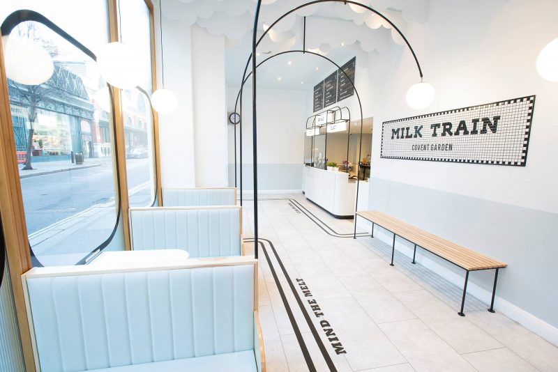 Milk Train, el diseño de una heladería londinense. Art déco e instagramers