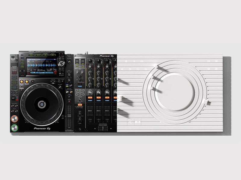 Whiteout, la consola para DJ inspirada en los karesansui. Minimalismo surcoreano