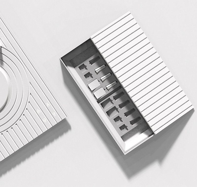 Whiteout, la consola para DJ inspirada en los karesansui. Minimalismo surcoreano