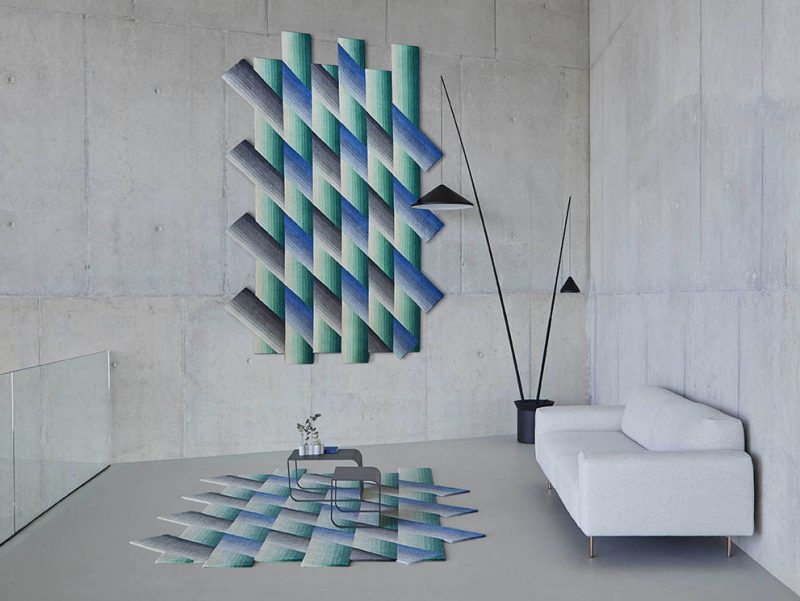 Mirage, la geometría de una alfombra. Patricia Urquiola para Gan