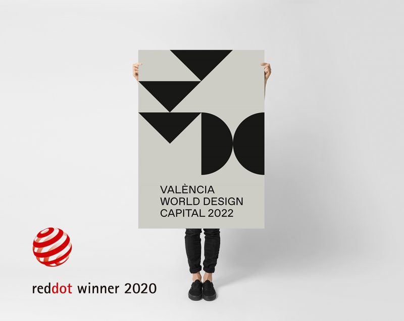 La identidad visual de València Capital Mundial del Diseño en 2022 premiada en los Red Dot Design Awards