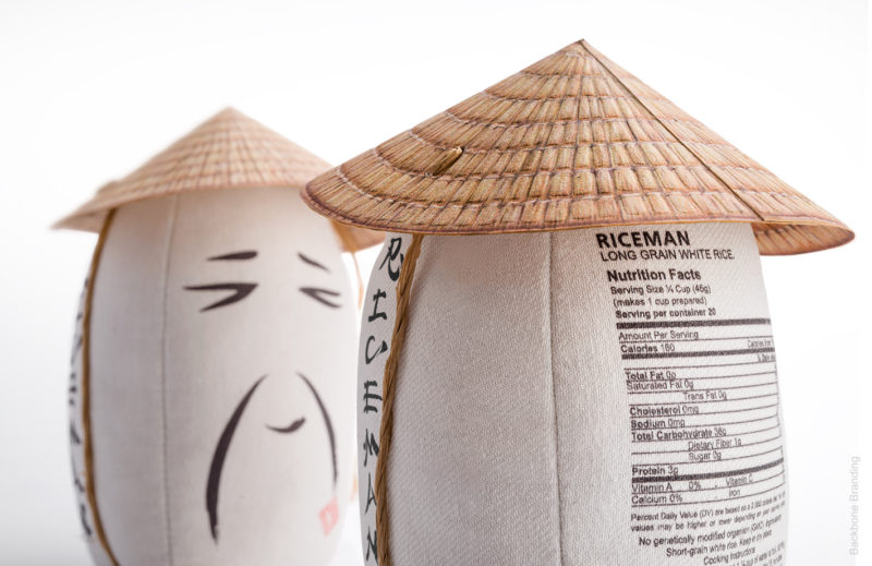 Riceman: branding y packaging Backbone.