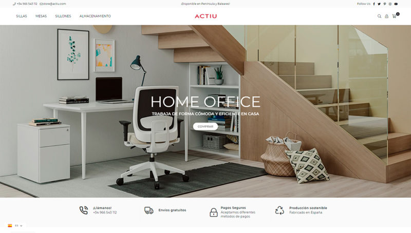 Actiu Store nace para llevar los espacios profesionales de trabajo al hogar