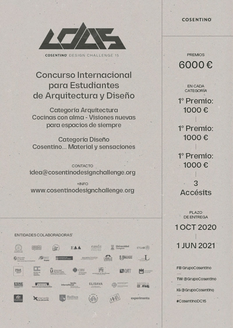 CDC15: el concurso para estudiantes de Arquitectura y Diseño de Cosentino ya está aquí