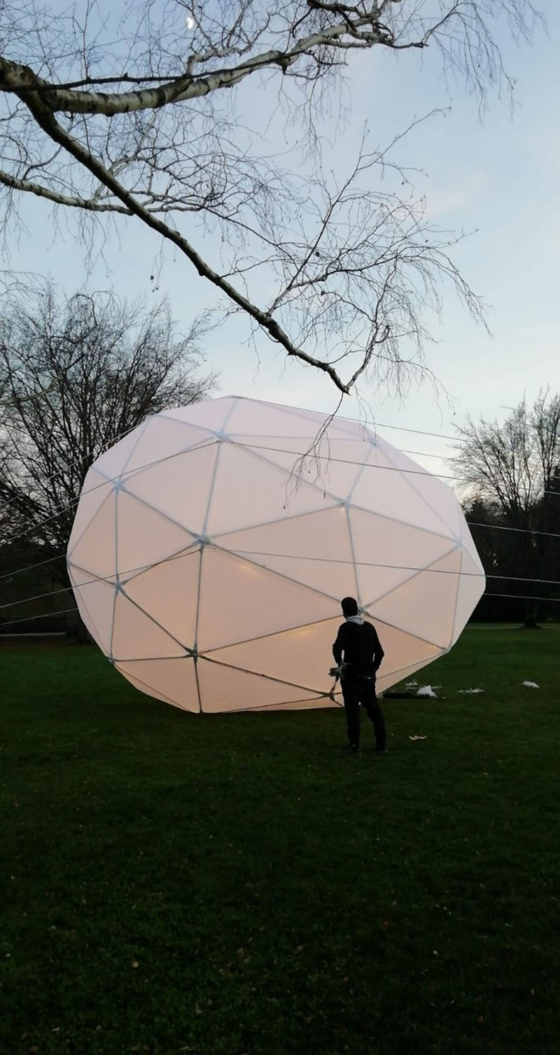 Alumbráramos, arquitectura efímera de Fernando Molina. Instalación en la Ciudadela de Pamplona