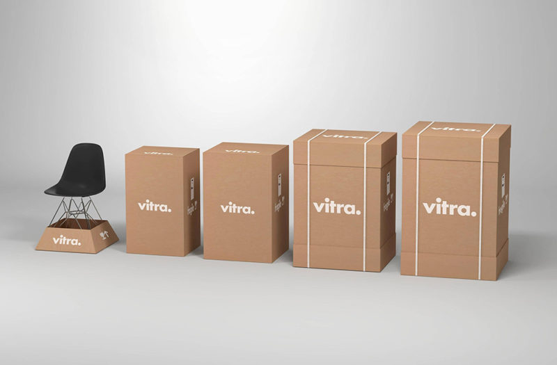 BVD y una solución elegante para el packaging de Vitra. Simple, sencillo y efectivo