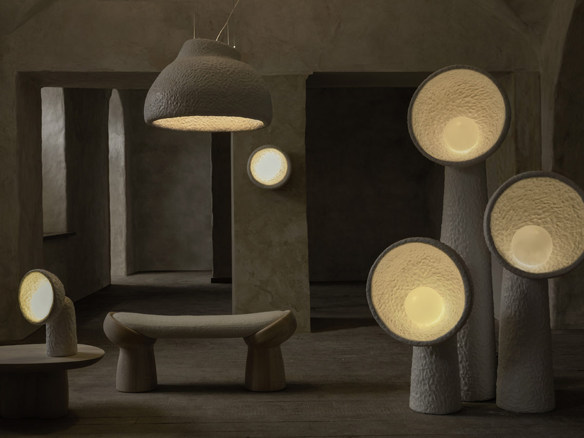 Following the Sun, luminarias y mobiliario de Yakusha Design. Rústicos y elegantes