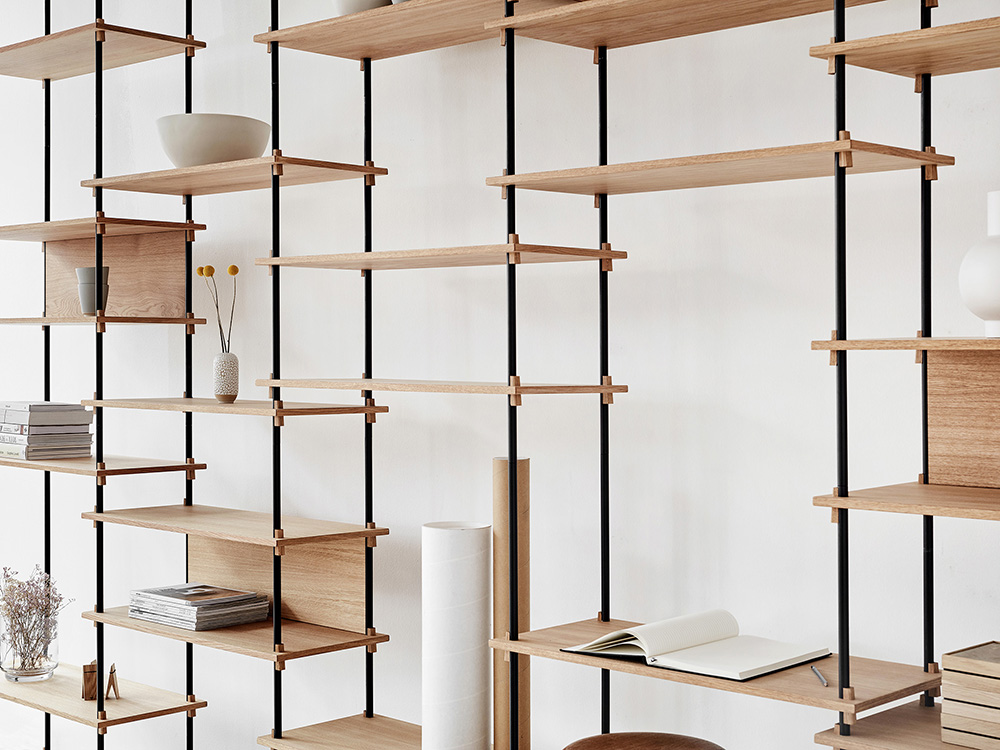 Shelving System, la elegante unidad de almacenamiento de Moebe