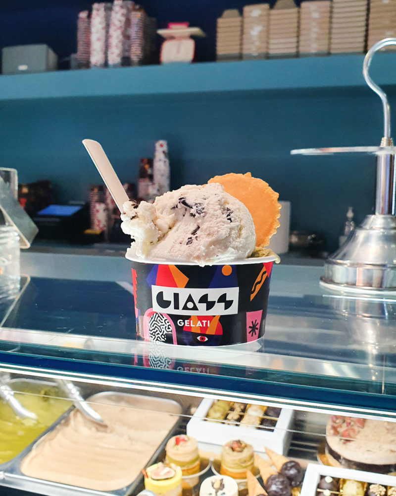 Giass Gelati, el branding futurista de Brutto