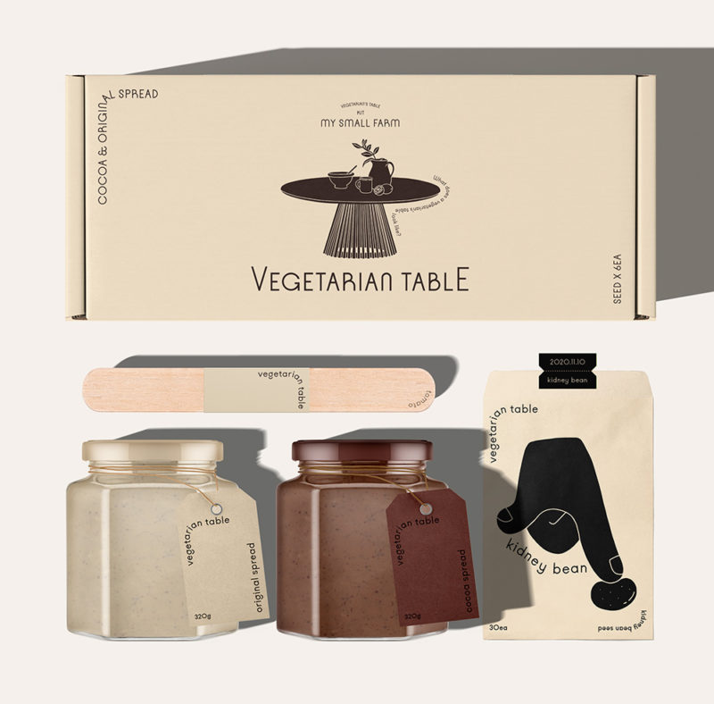 Vegetarian Table, packaging, ilustración y mucha semillas en el proyecto de More Than That