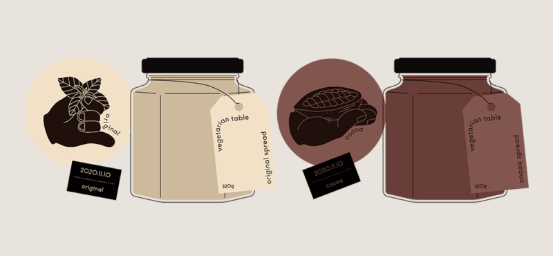 Vegetarian Table, packaging, ilustración y mucha semillas en el proyecto de More Than That